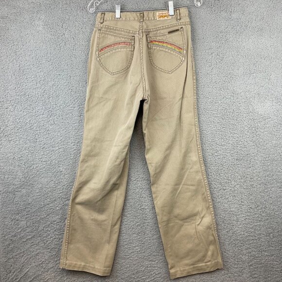 Vintage 70's Pentimento Brittania Denim khaki High Waist Womens Size 11 - Picture 2 of 11